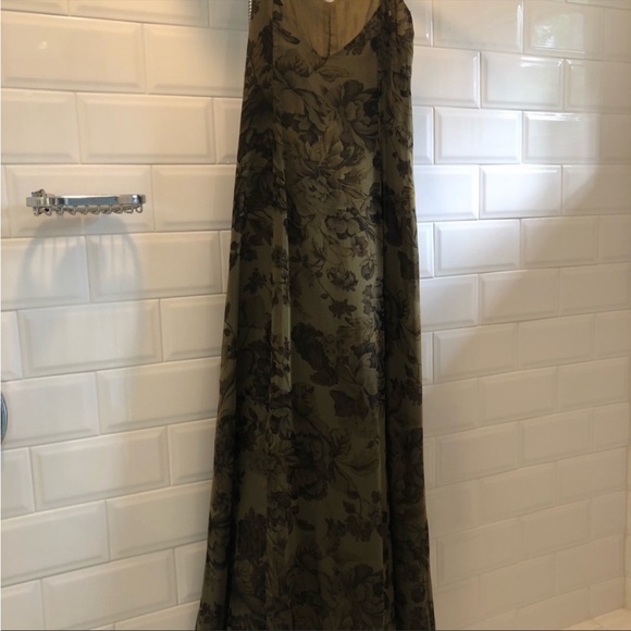 Banana Republic Green Floral Slip Dress 6 - Picture 2 of 8